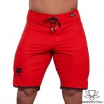 Spodenki startowe do Men's physique (fitness plażowe) czerwone